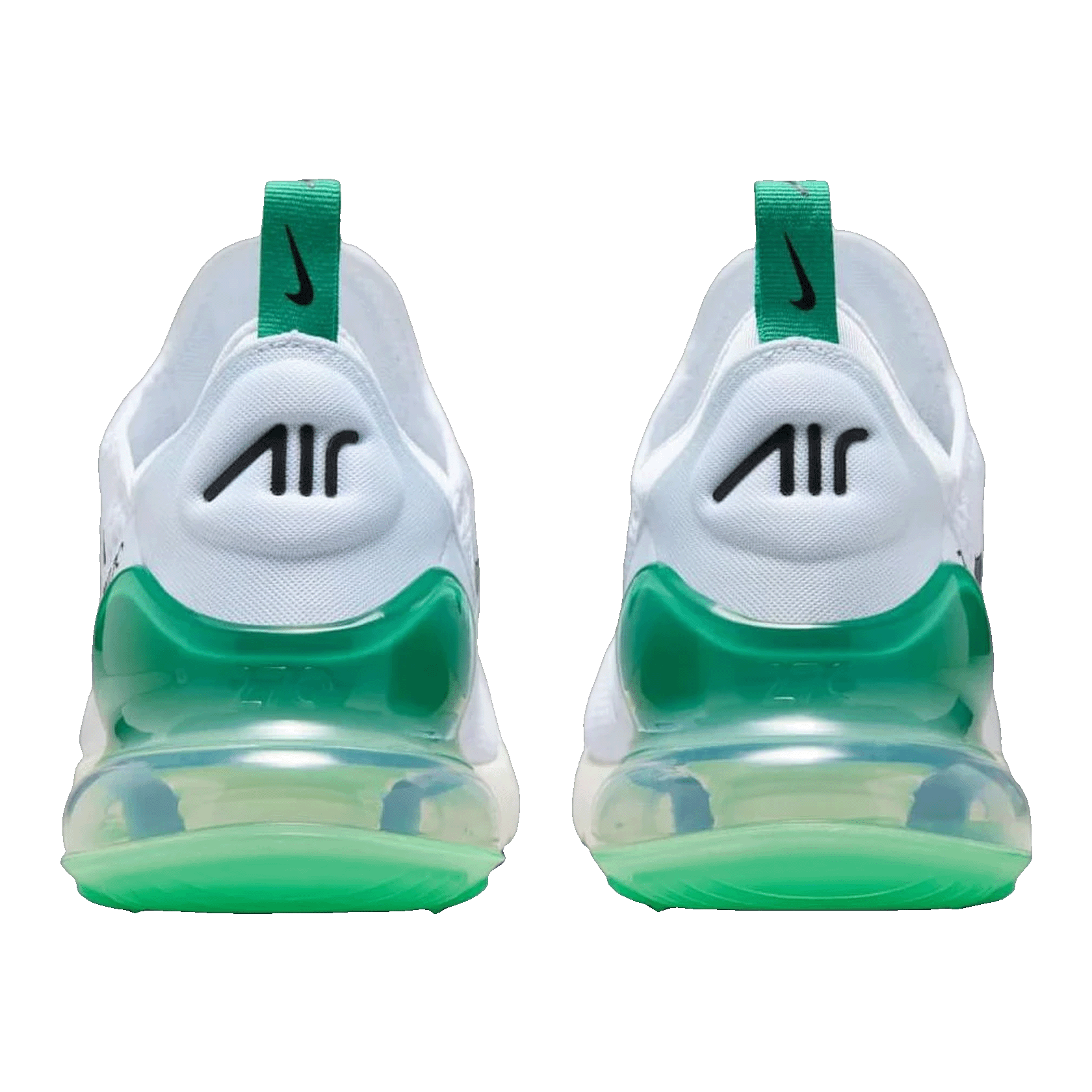 Nike Air Max 270 White Summit White Stadium Green Black (W) Back AH6789-125