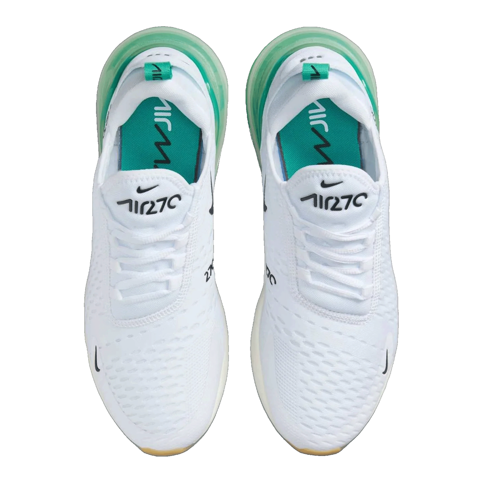 Nike Air Max 270 White Summit White Stadium Green Black (W) Oben AH6789-125