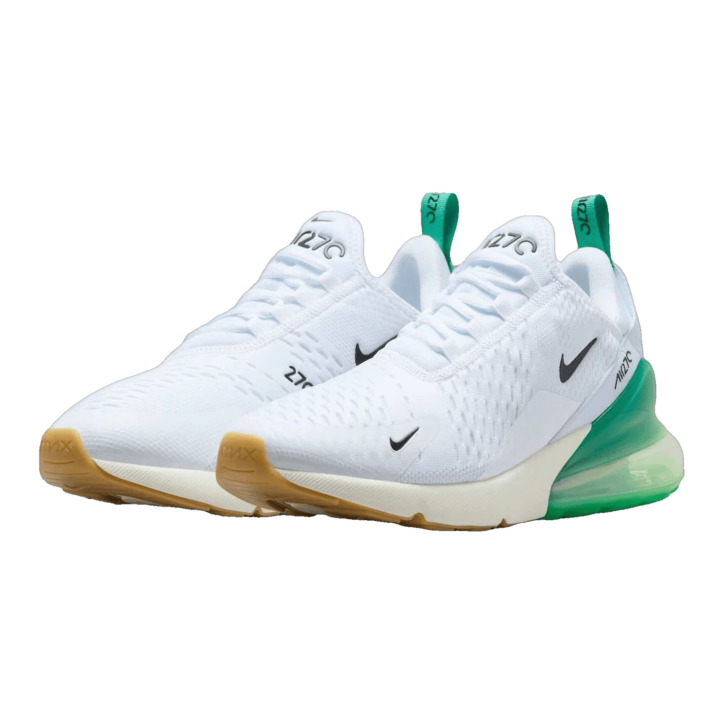 Nike Air Max 270 White Summit White Stadium Green Black (W) Side AH6789-125