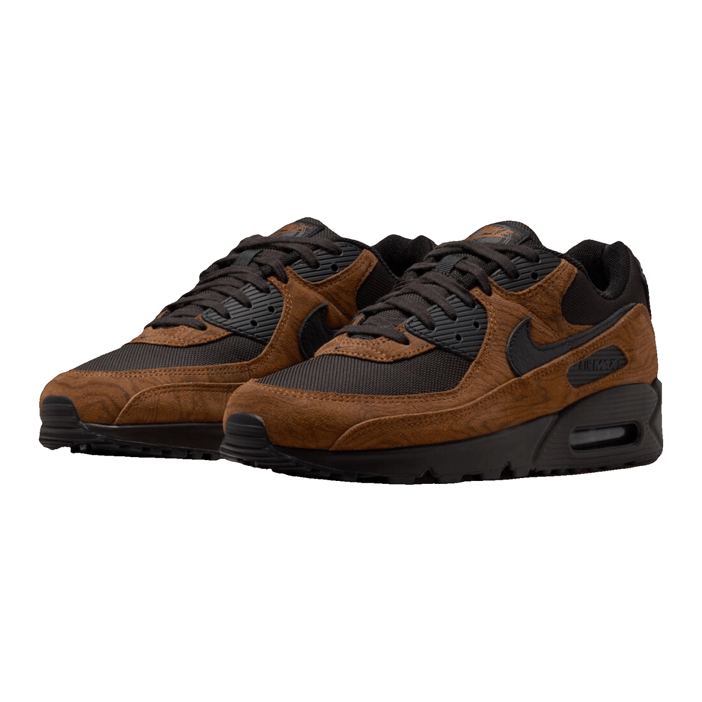 Nike Air Max 90 Premium Light British Tan Velvet Brown Side IQ0283-281