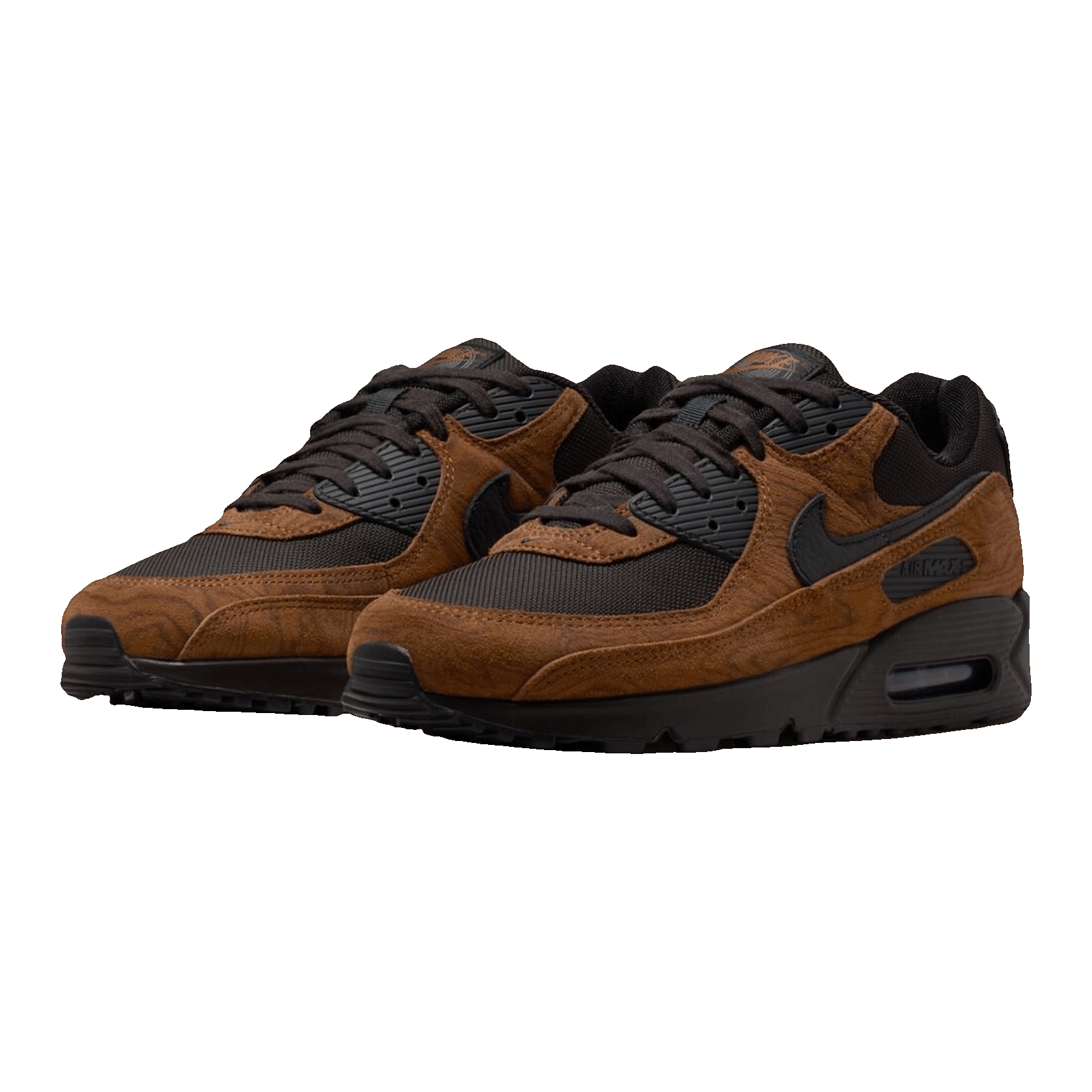 Nike Air Max 90 Premium Light British Tan Velvet Brown Side IQ0283-281