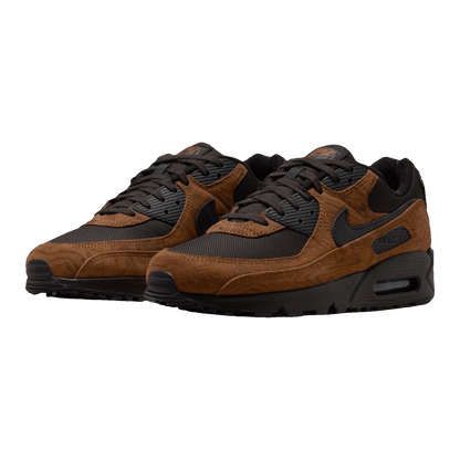 Nike Air Max 90 Premium Light British Tan Velvet Brown Side IQ0283-281