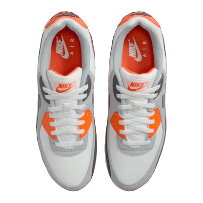 Nike Air Max 90 Summit White Safety Orange Dark Smoke Grey Smoke Grey Oben DM0029-108