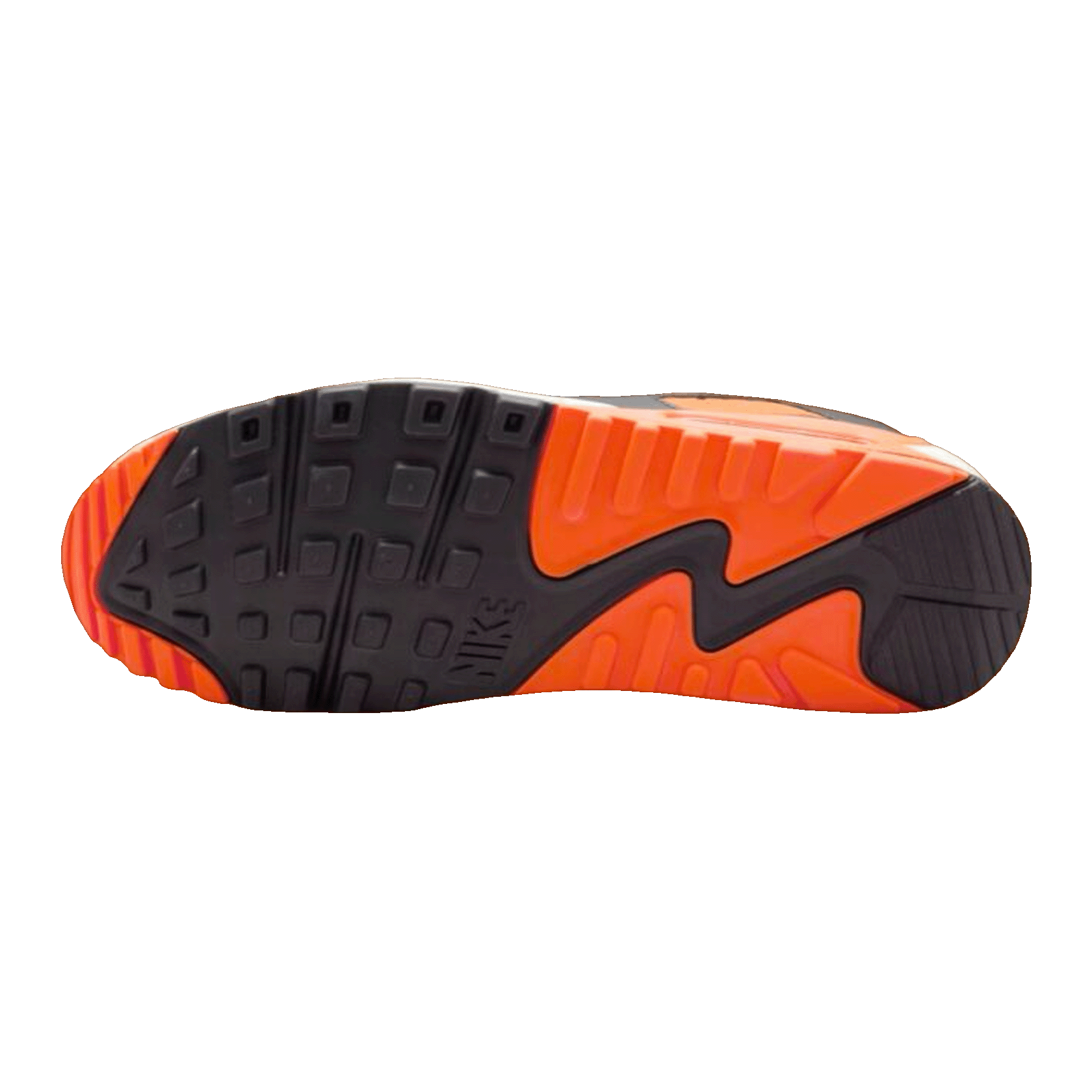 Nike Air Max 90 Summit White Safety Orange Dark Smoke Grey Smoke Grey Sohle DM0029-108