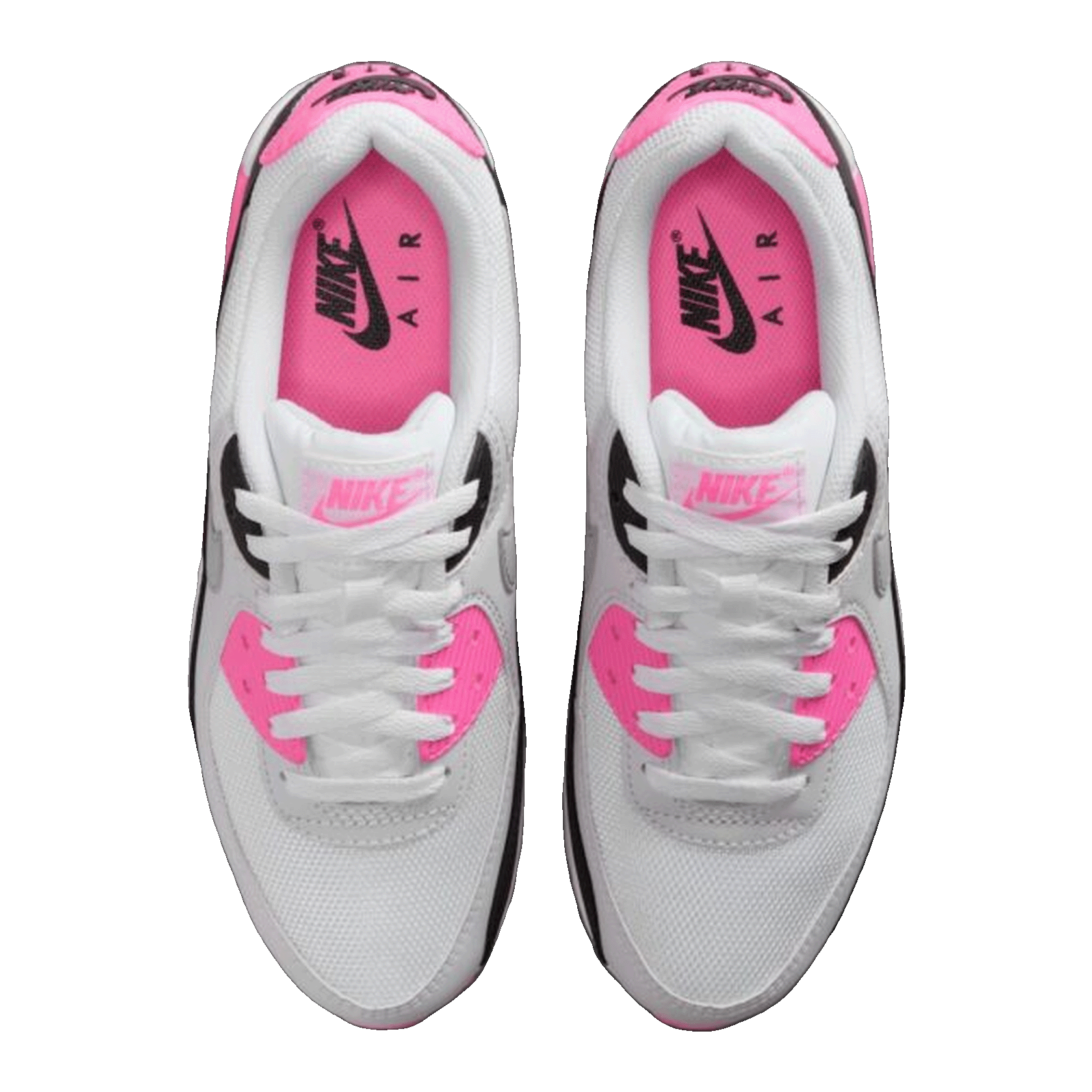 Nike Air Max 90 White Pink Glow Wolf Grey (W) Oben IM4613-100