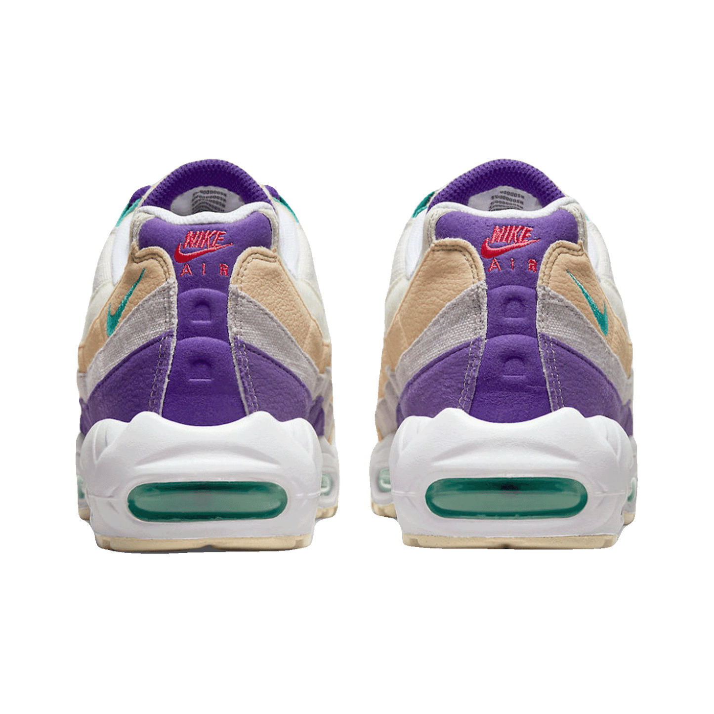 Nike Air Max 95 Air Sprung Sail Purple Teal Back