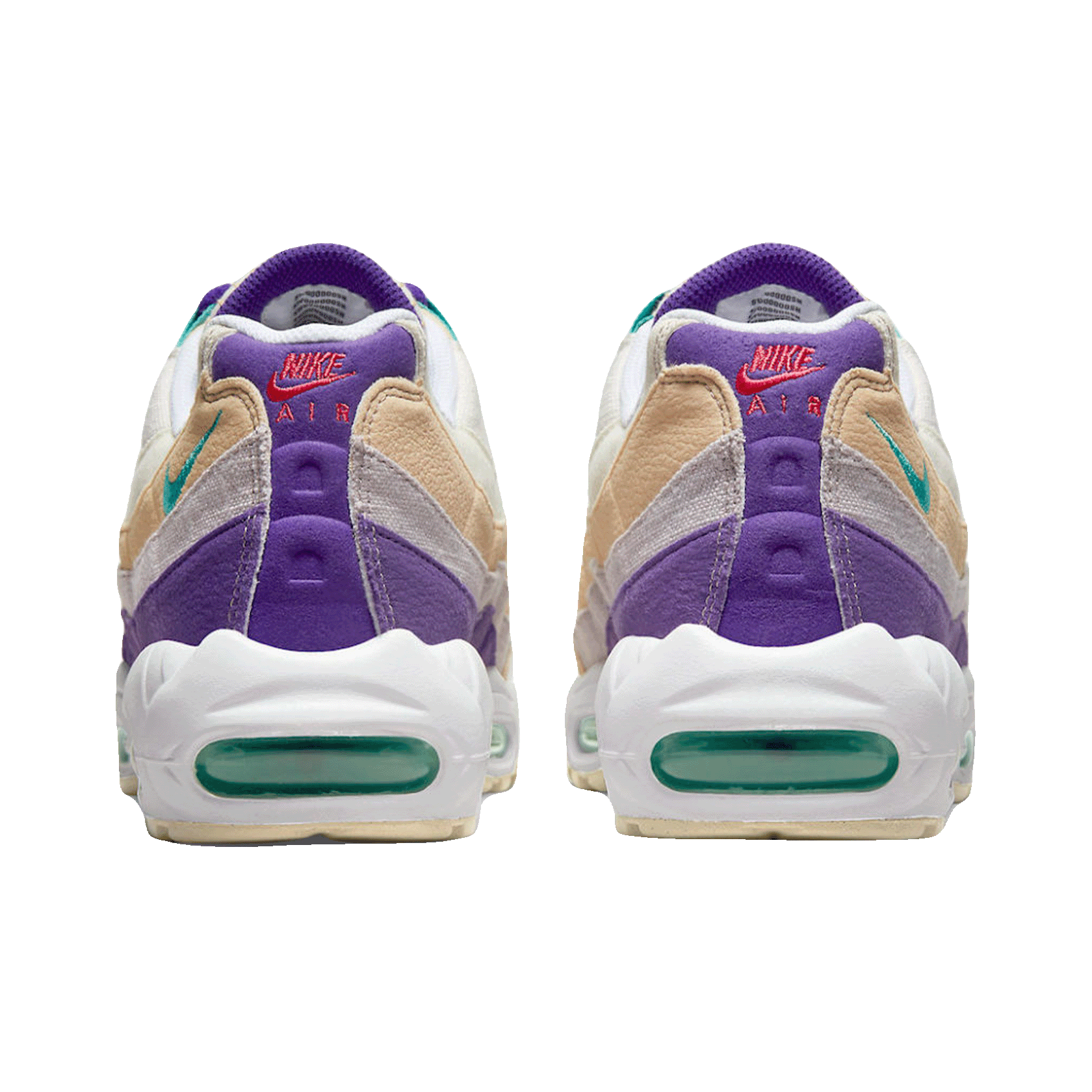 Nike Air Max 95 Air Sprung Sail Purple Teal Back