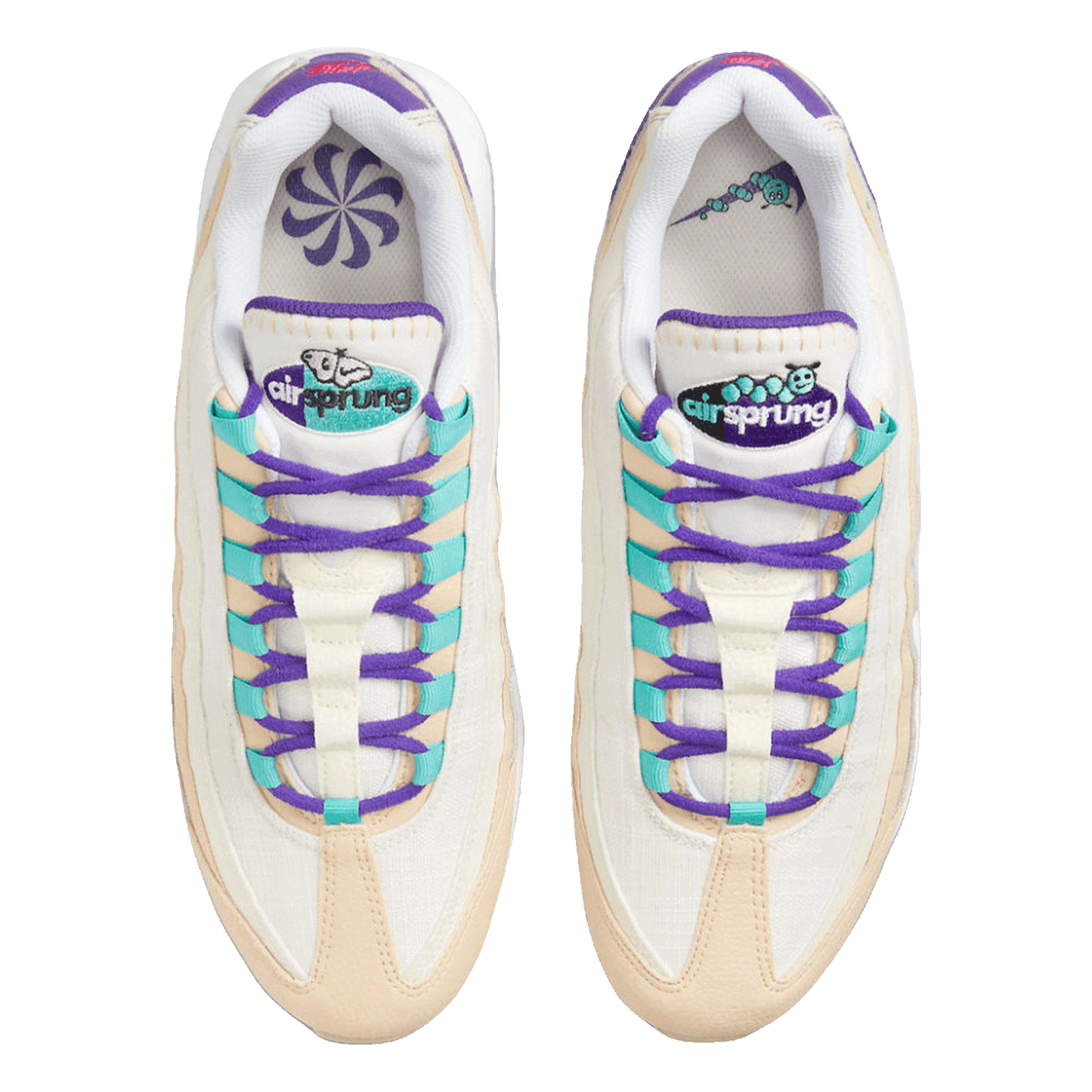 Nike Air Max 95 Air Sprung Sail Purple Teal Oben