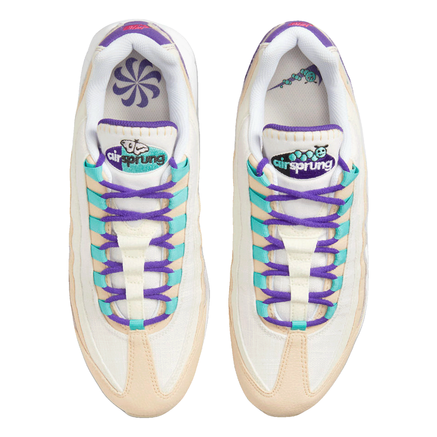 Nike Air Max 95 Air Sprung Sail Purple Teal Oben