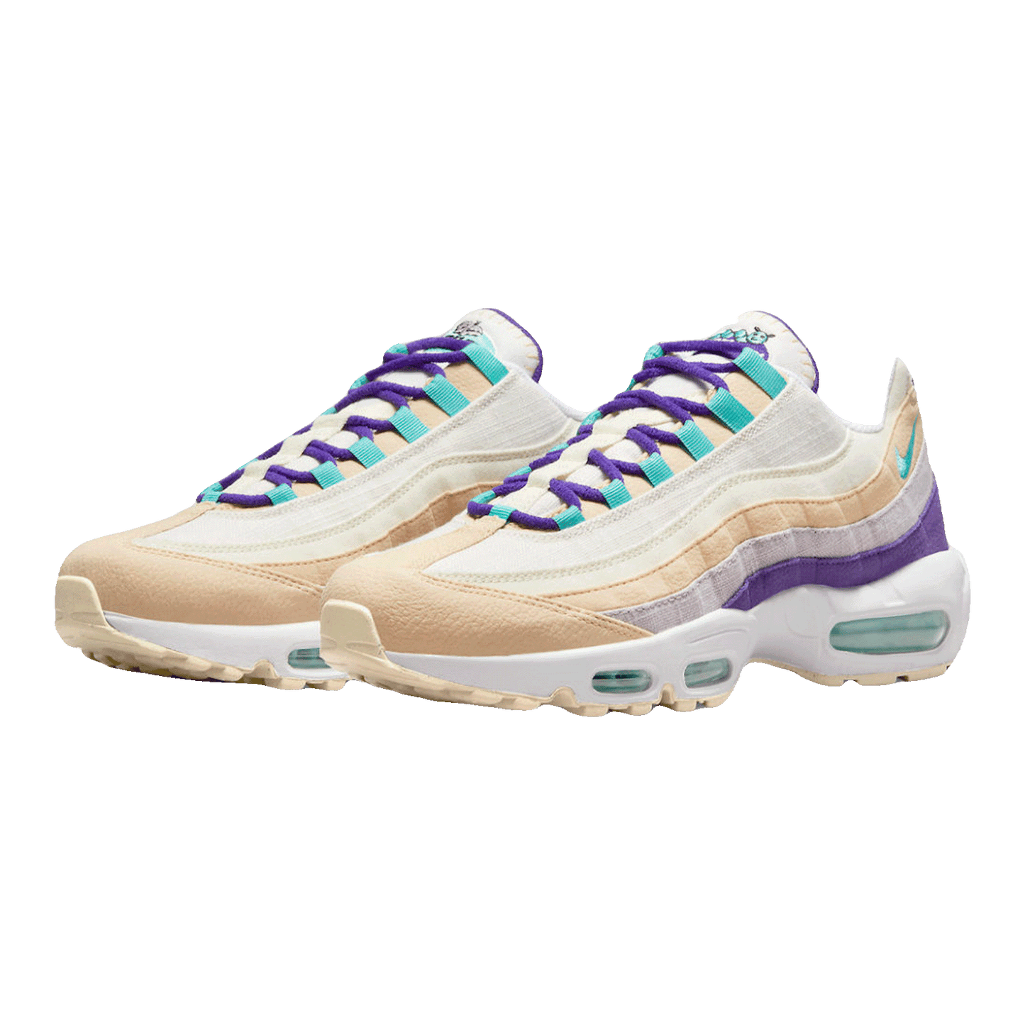 Nike Air Max 95 Air Sprung Sail Purple Teal Side