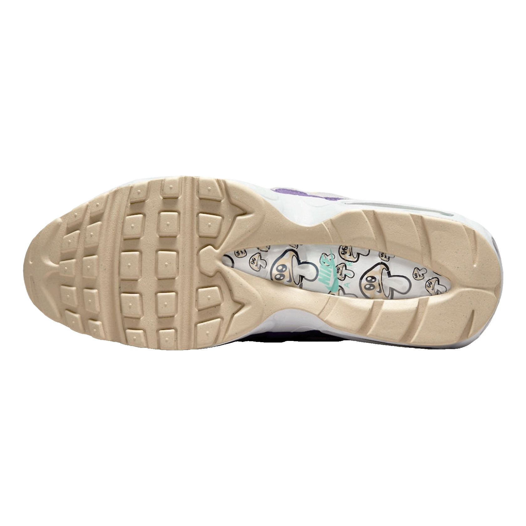 Nike Air Max 95 Air Sprung Sail Purple Teal Sohle