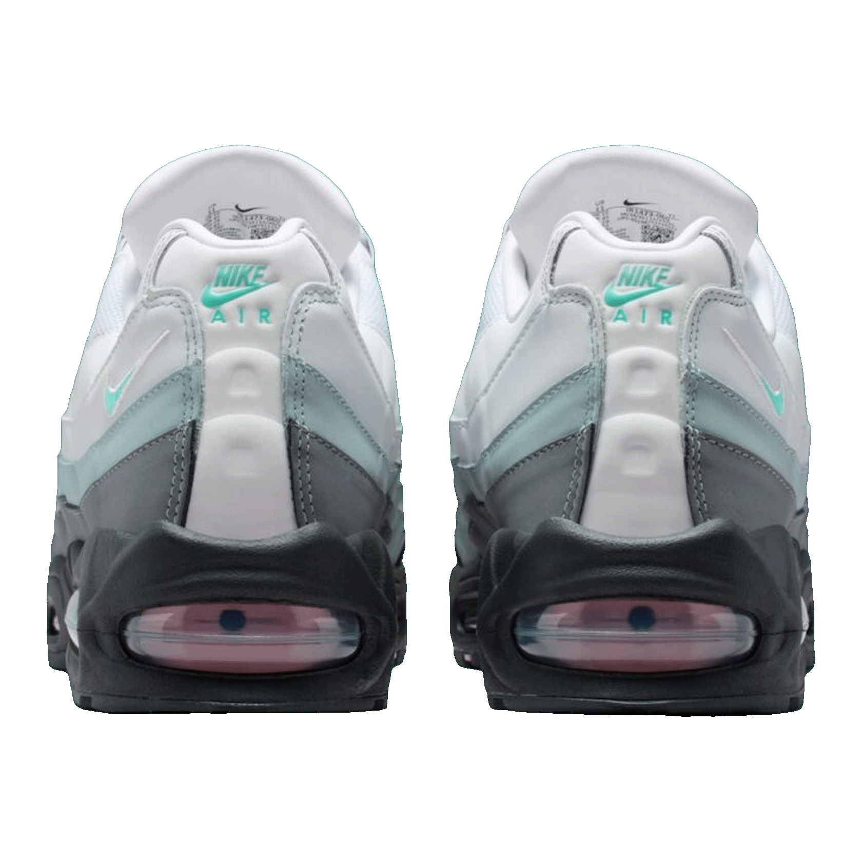 Nike Air Max 95 Big Bubble White Hyper Turquoise Pink Foam Back IR1473-060