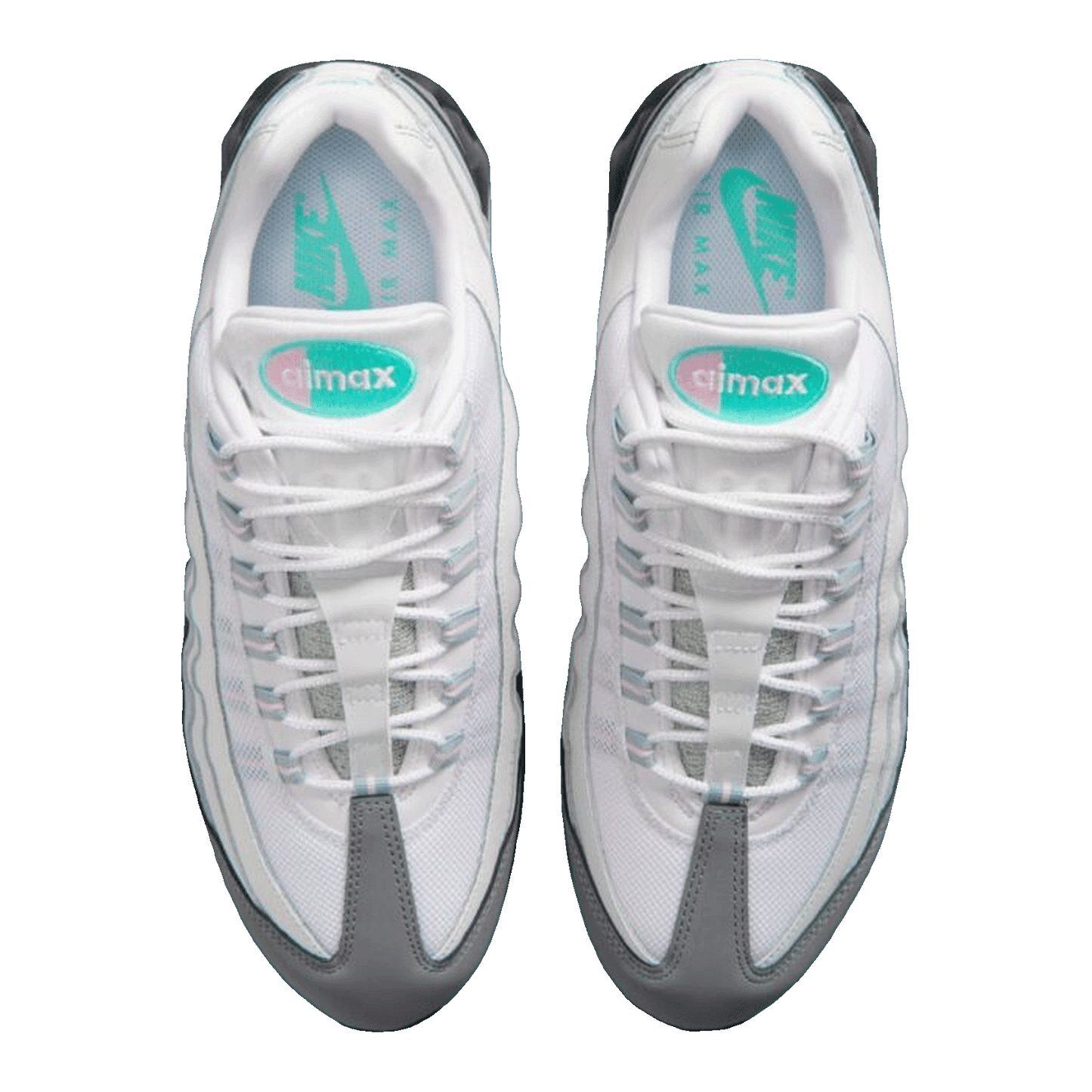 Nike Air Max 95 Big Bubble White Hyper Turquoise Pink Foam Oben IR1473-060
