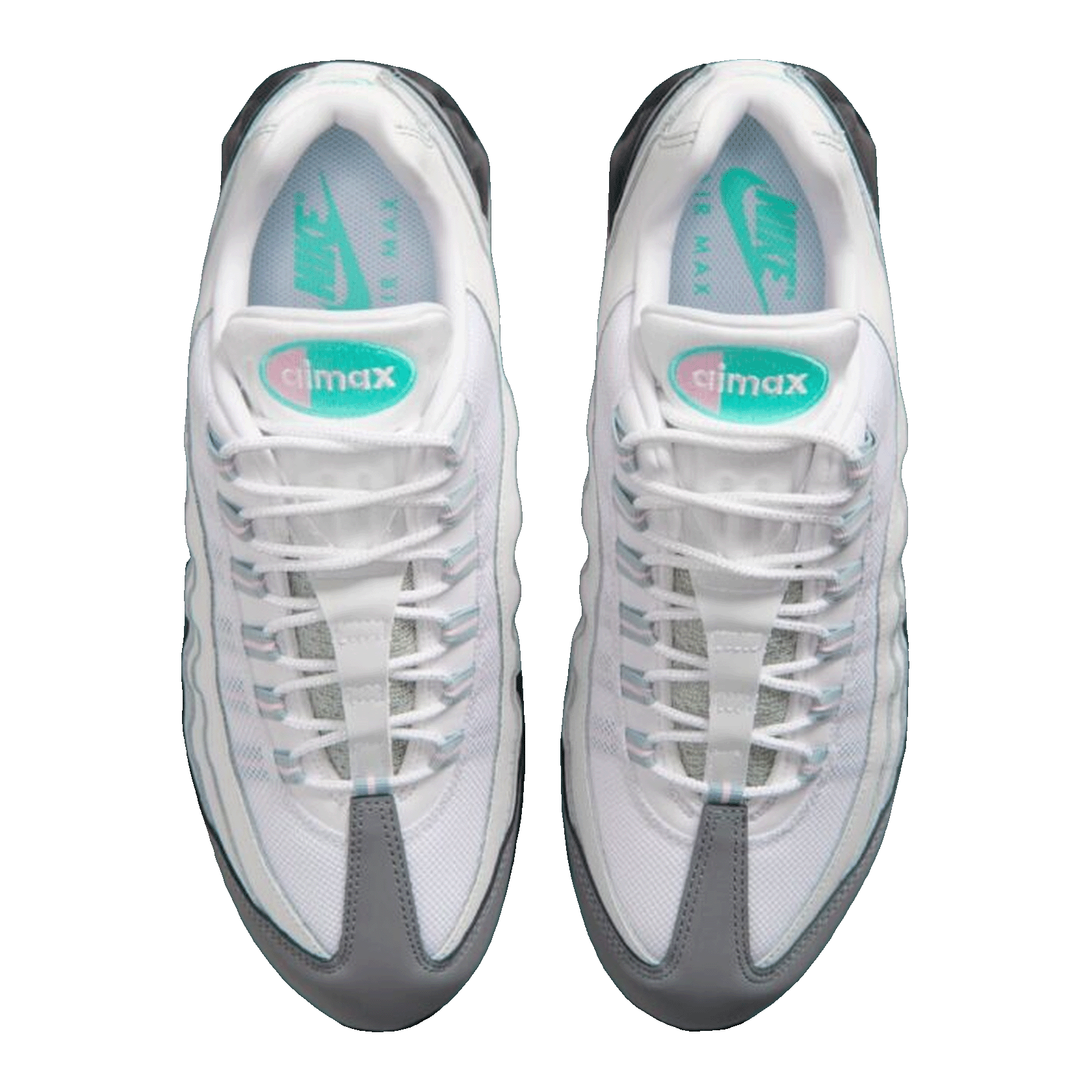 Nike Air Max 95 Big Bubble White Hyper Turquoise Pink Foam Oben IR1473-060