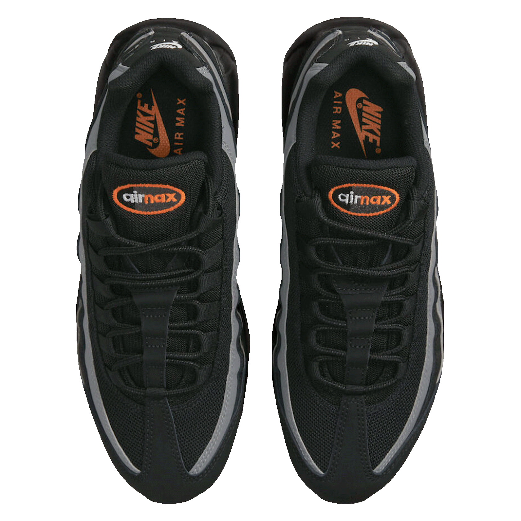 Nike Air Max 95 Black Grey Safety Orange Oben