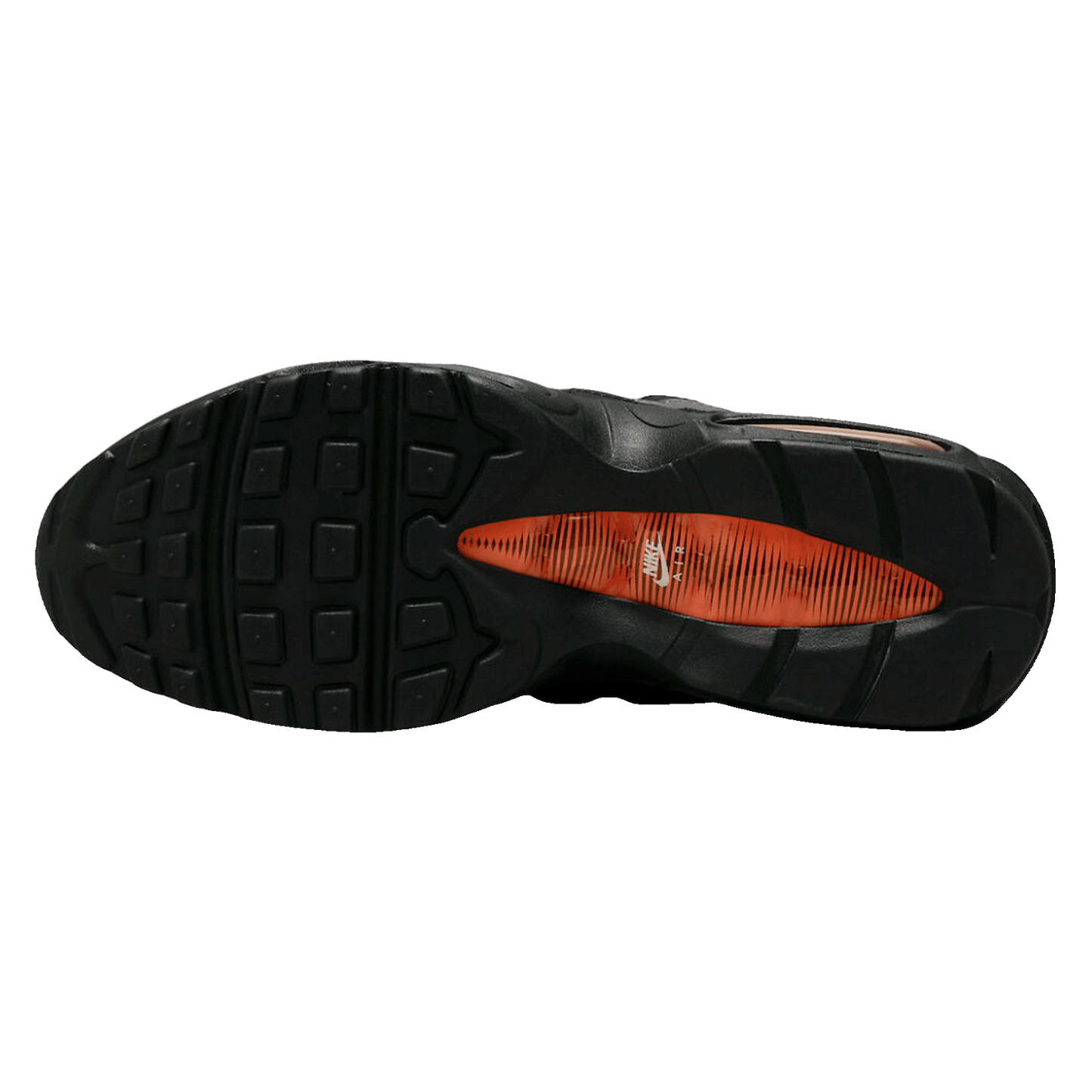 Nike Air Max 95 Black Grey Safety Orange Sohle