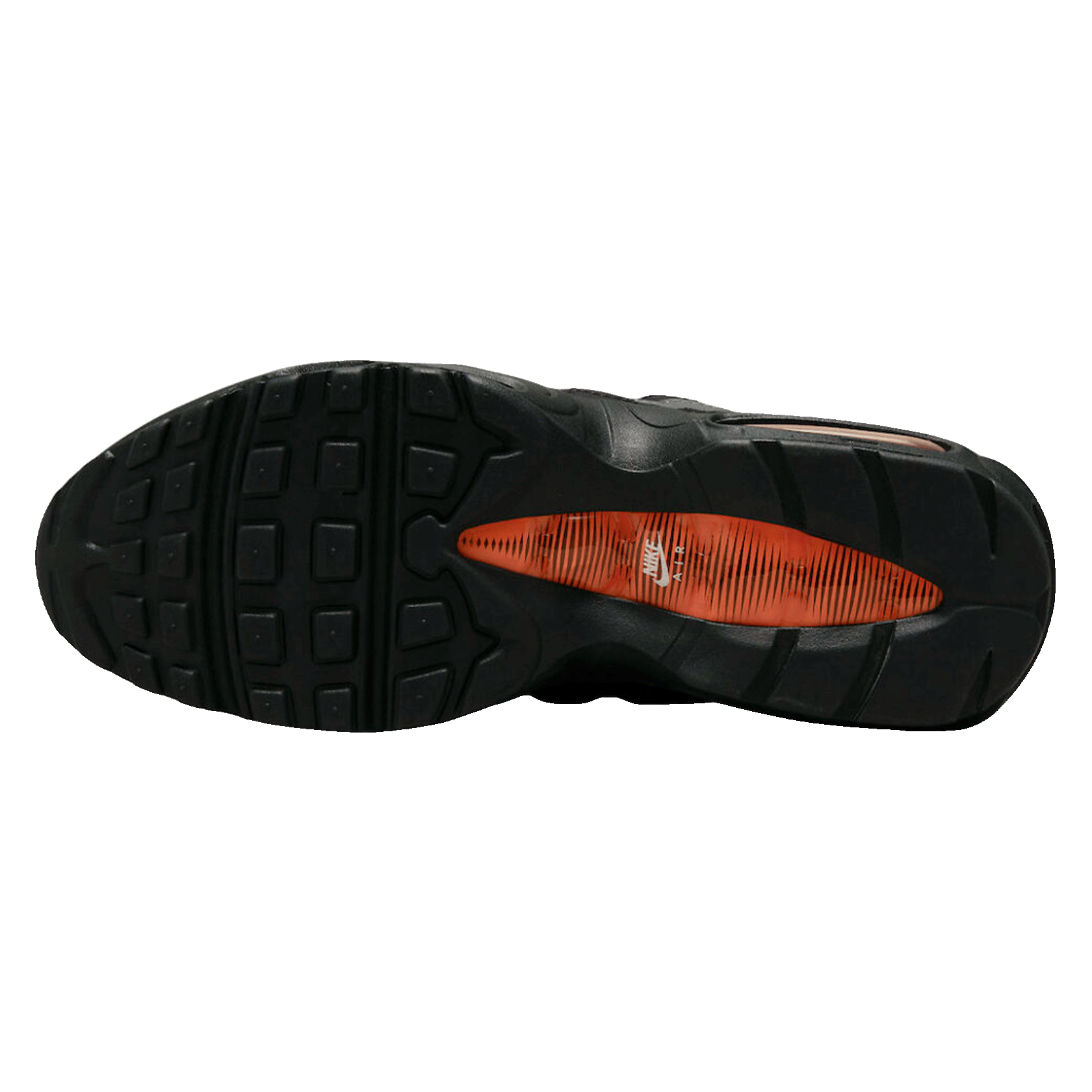 Nike Air Max 95 Black Grey Safety Orange Sohle