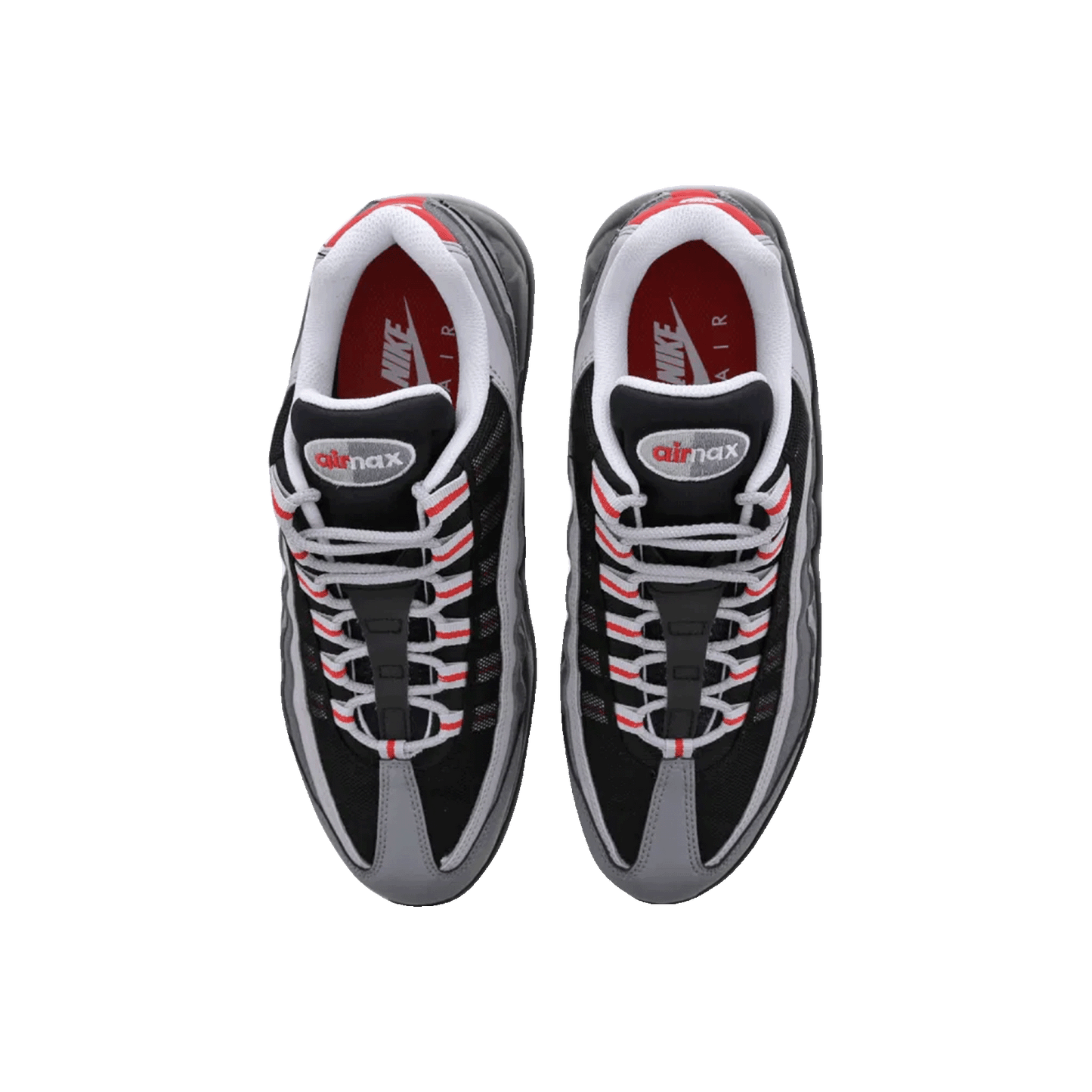 Nike Air Max 95 Essential Particle Grey Track Red Oben