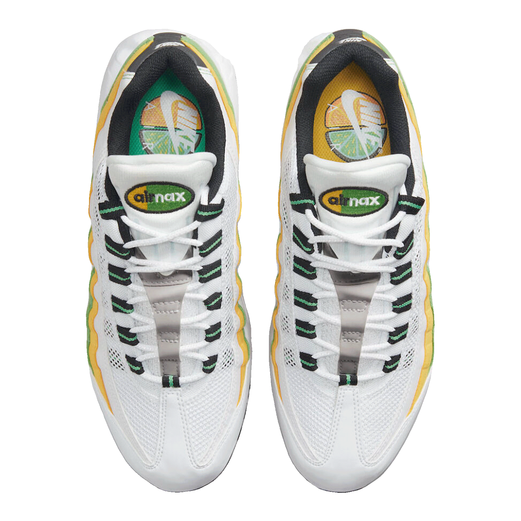 Nike Air Max 95 Essential White Green Apple Tour Yellow Oben