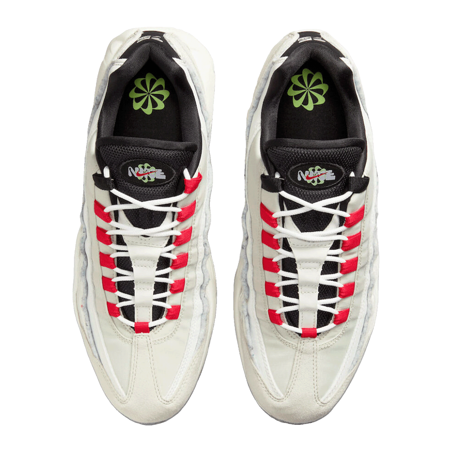 Nike Air Max 95 Light Bone Habanero Red Oben