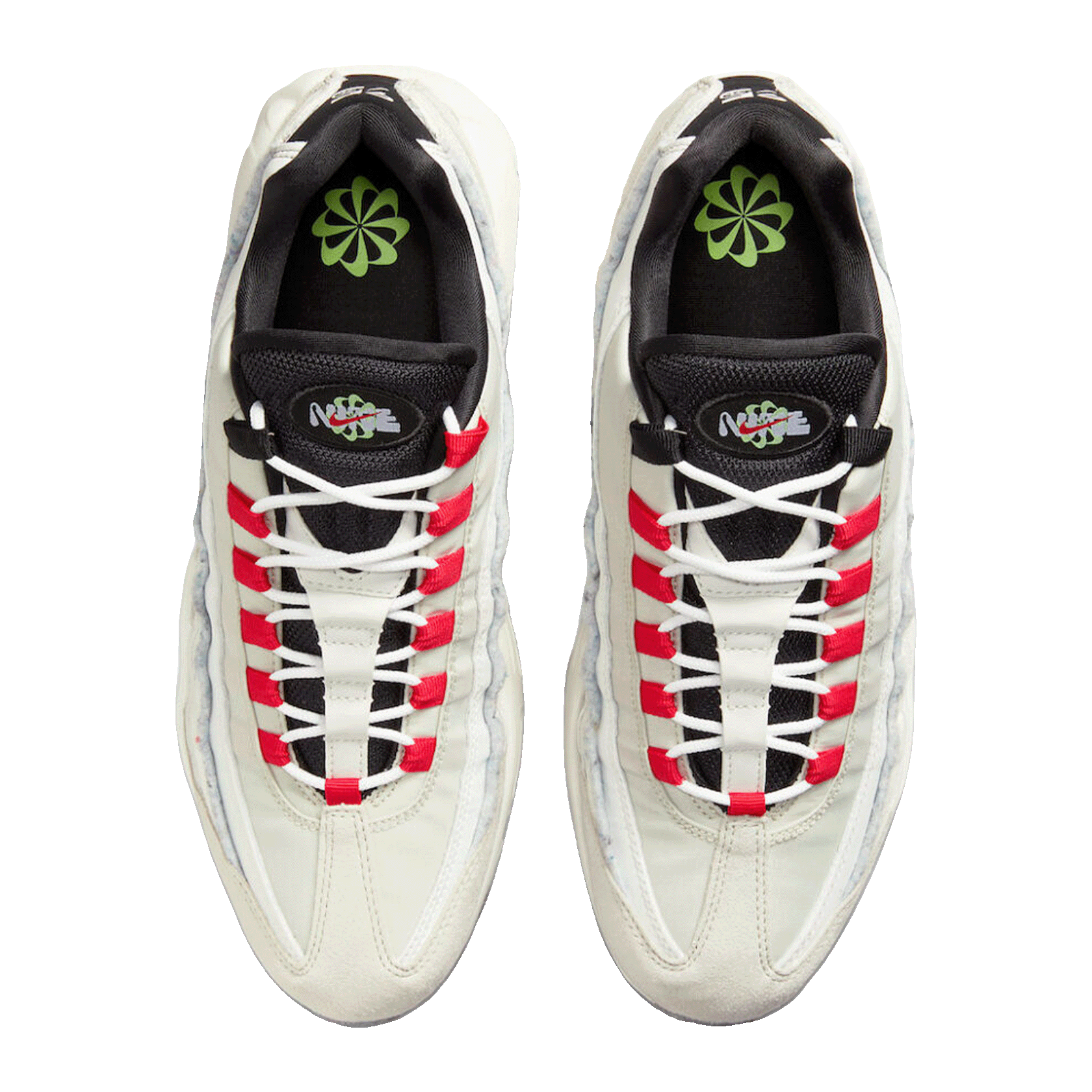 Nike Air Max 95 Light Bone Habanero Red Oben