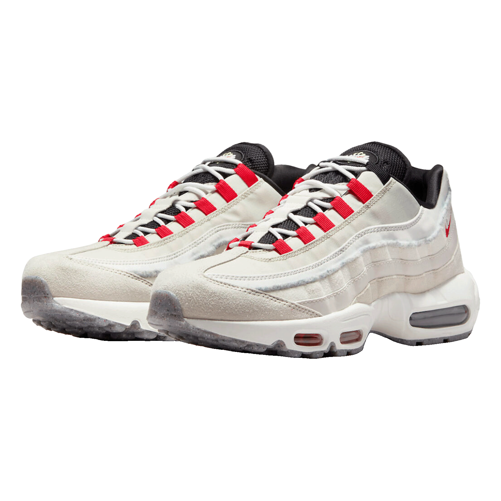 Nike Air Max 95 Light Bone Habanero Red Side