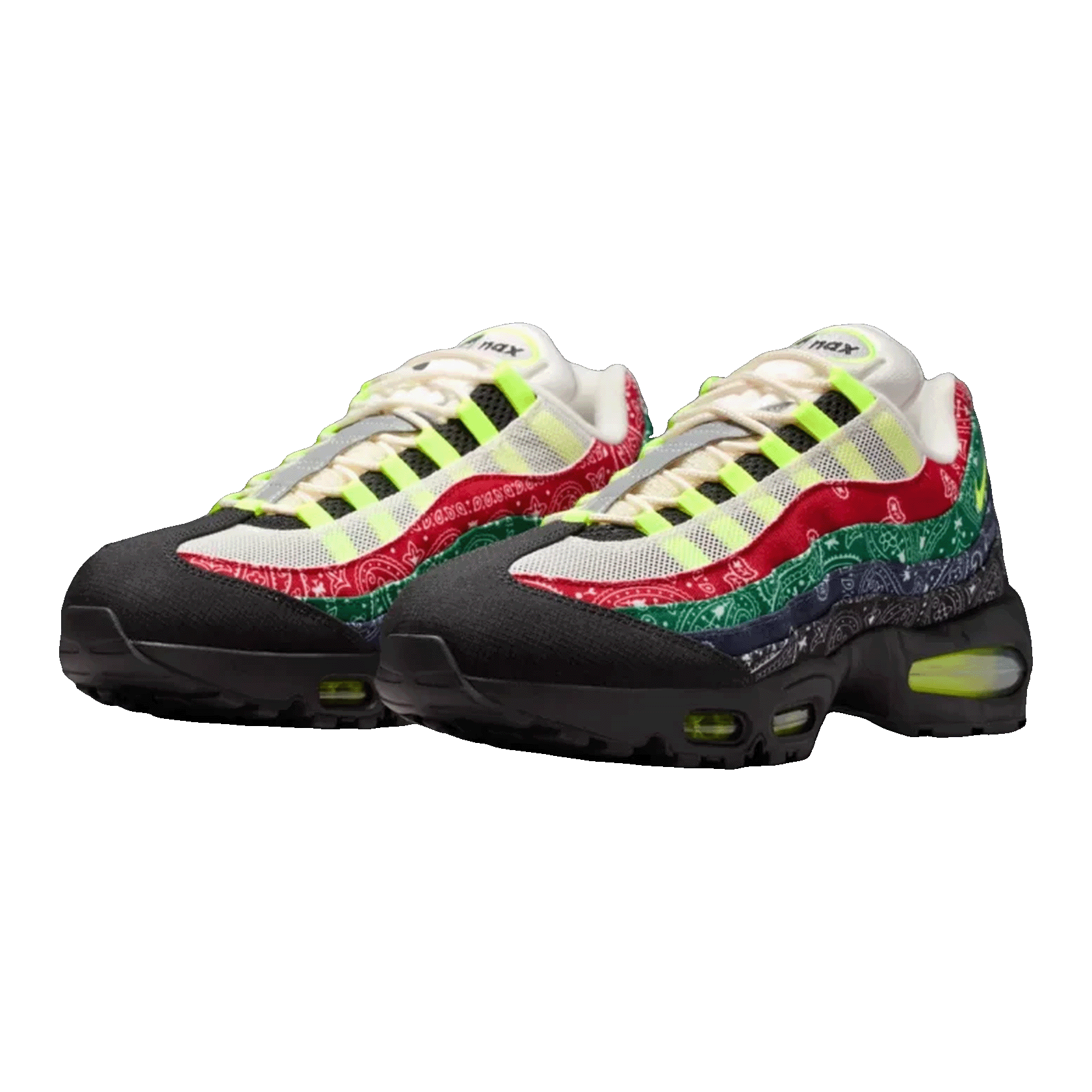 Nike Air Max 95 OG Big Bubble Neon Paisley Bandana Side IQ0620-100