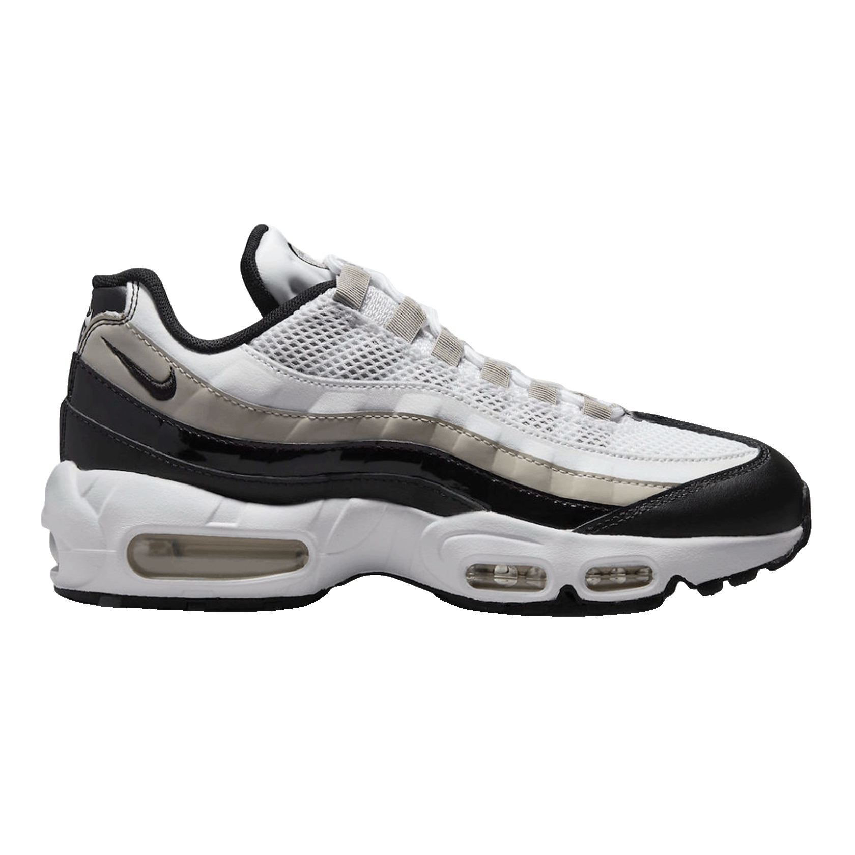 Nike Air Max 95 White Light Iron Ore Black Patent (W)