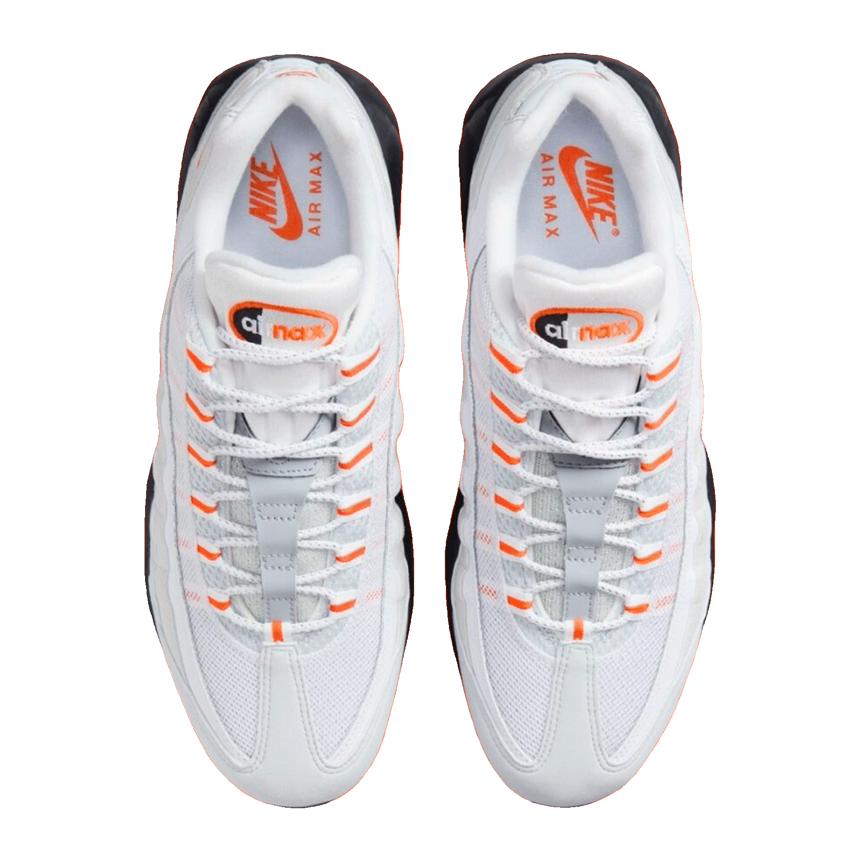 Nike Air Max 95 Wolf Grey Safety Orange Pure Platinum Oben