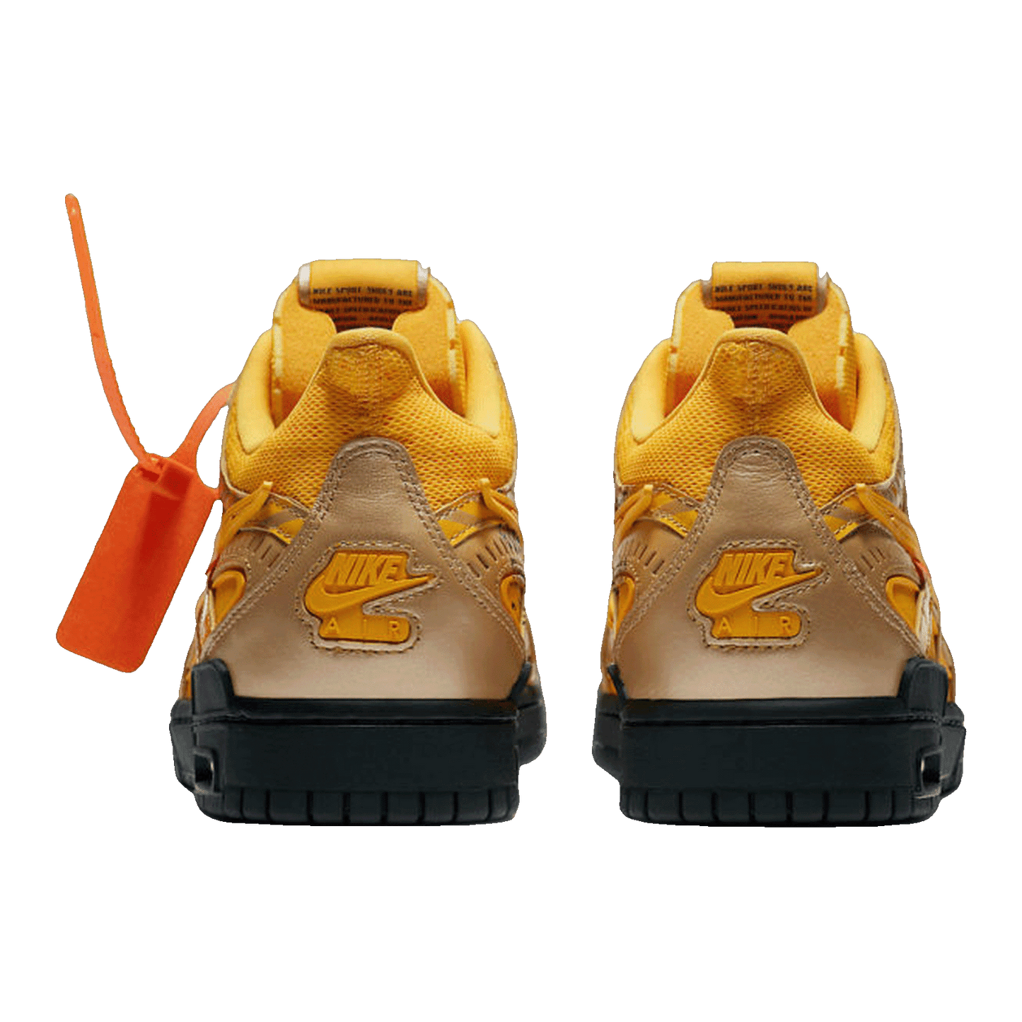 Nike Air Rubber Dunk Off-White University Gold Back CU6015-700