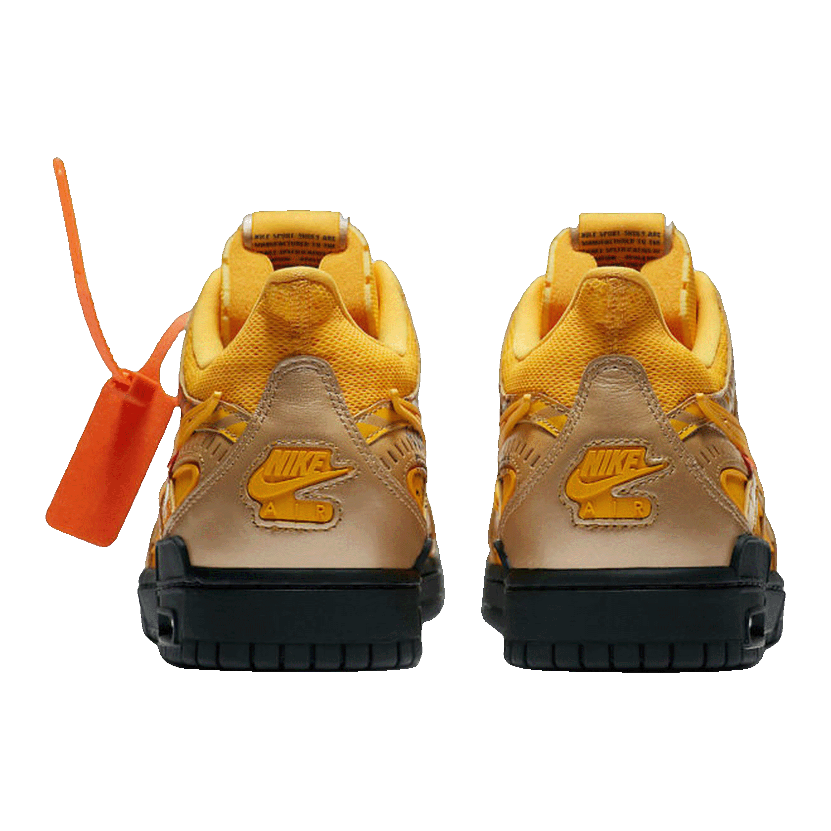 Nike Air Rubber Dunk Off-White University Gold Back CU6015-700