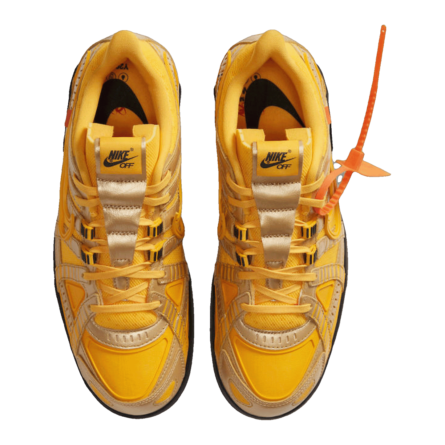 Nike Air Rubber Dunk Off-White University Gold Oben CU6015-700