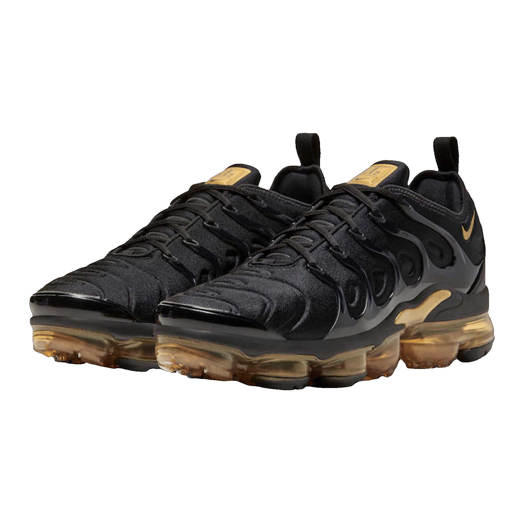Nike Air VaporMax Plus Black Metallic Gold Side CW7299-001