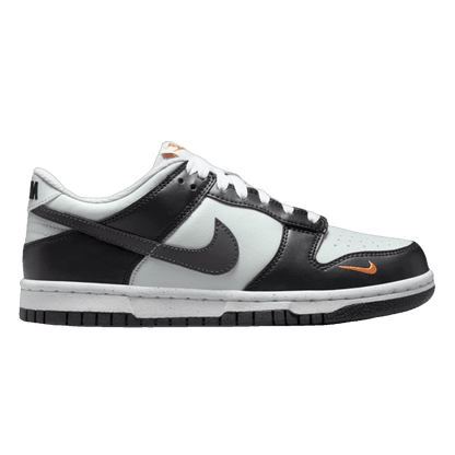 Nike Dunk Low Black Bright Mandarin Mini Swoosh (GS) FN7784-001