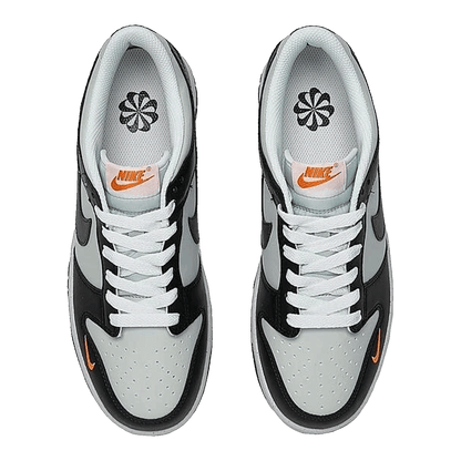 Nike Dunk Low Black Bright Mandarin Mini Swoosh (GS) FN7784-001