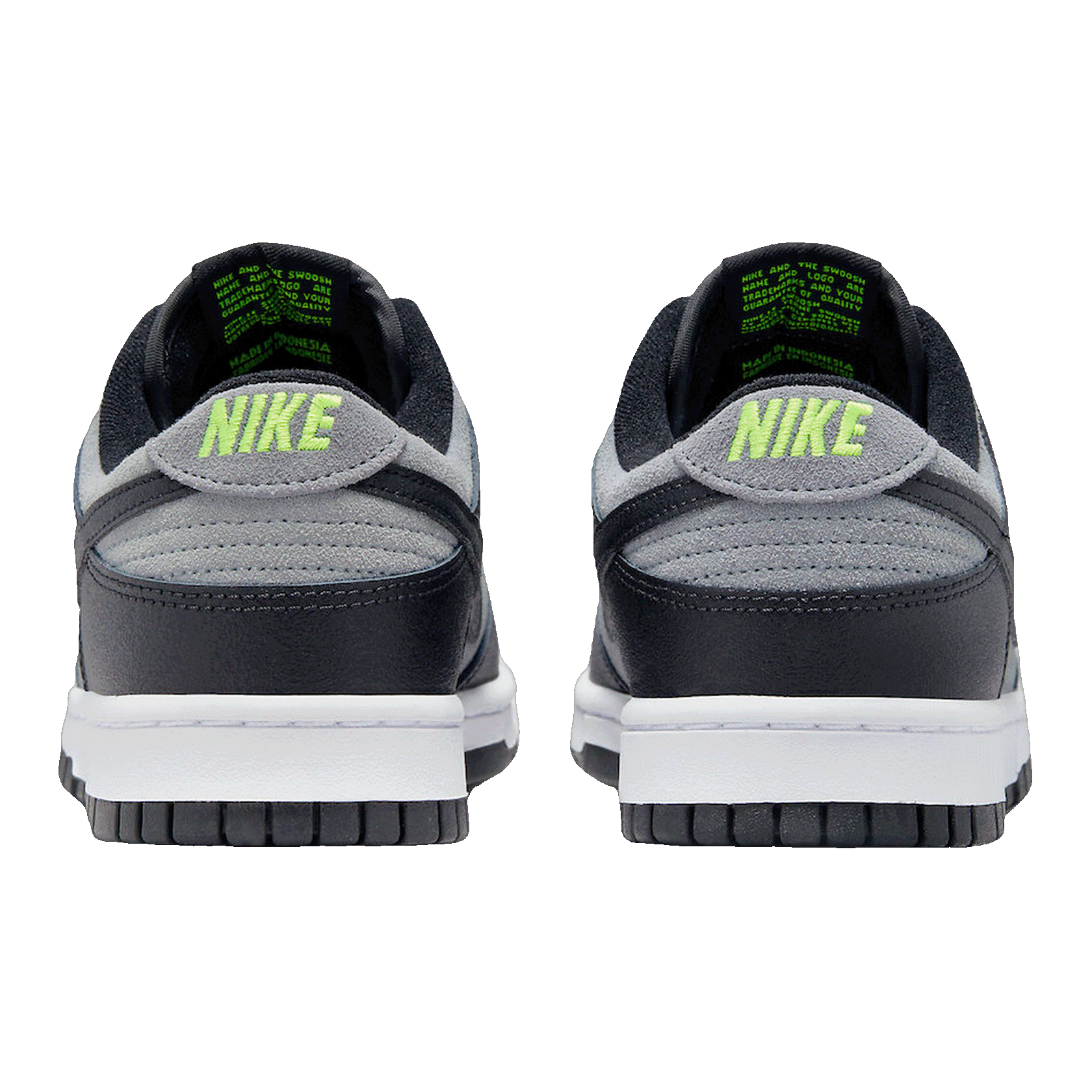 Nike Dunk Low Black Cool Grey Volt Mini Swoosh FQ2205-001