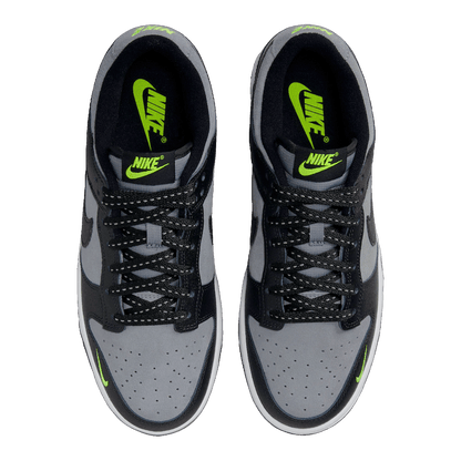 Nike Dunk Low Black Cool Grey Volt Mini Swoosh FQ2205-001
