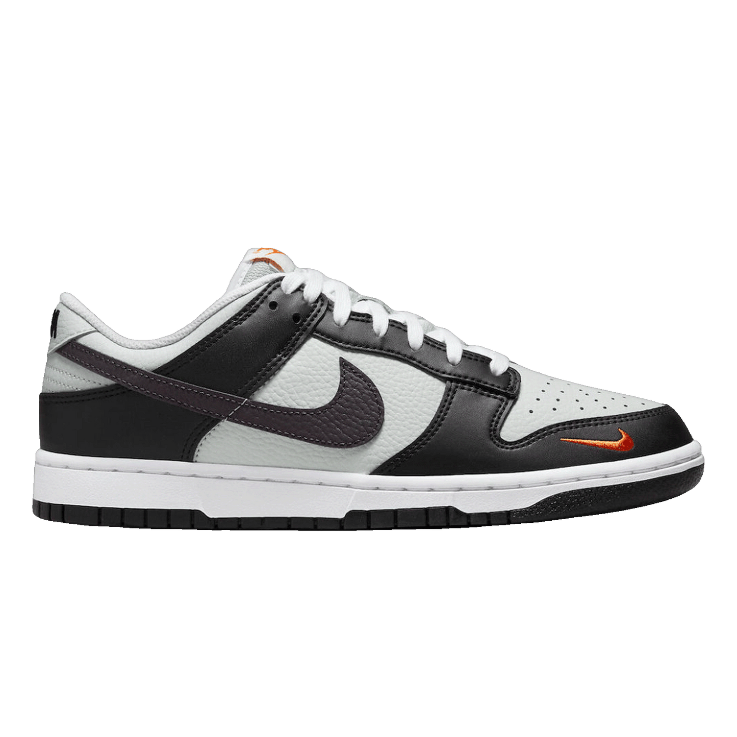 Nike Dunk Low Black Total Orange Mini Swoosh FN7808-001