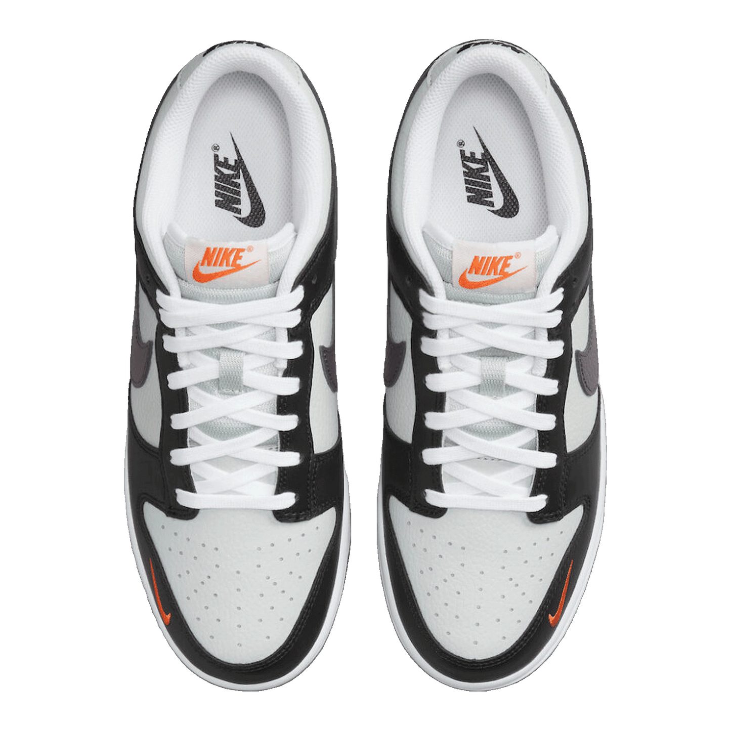 Nike Dunk Low Black Total Orange Mini Swoosh FN7808-001