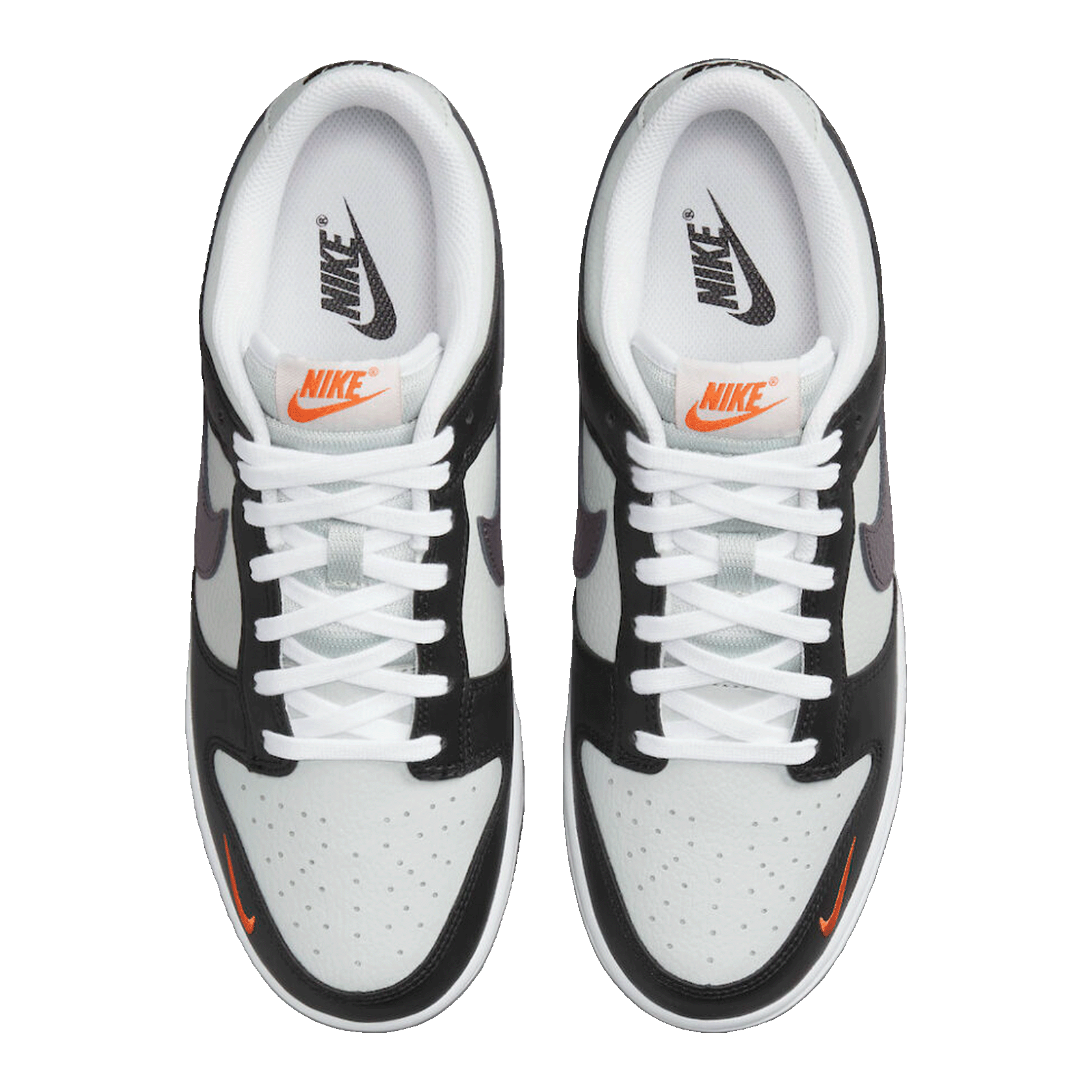 Nike Dunk Low Black Total Orange Mini Swoosh FN7808-001