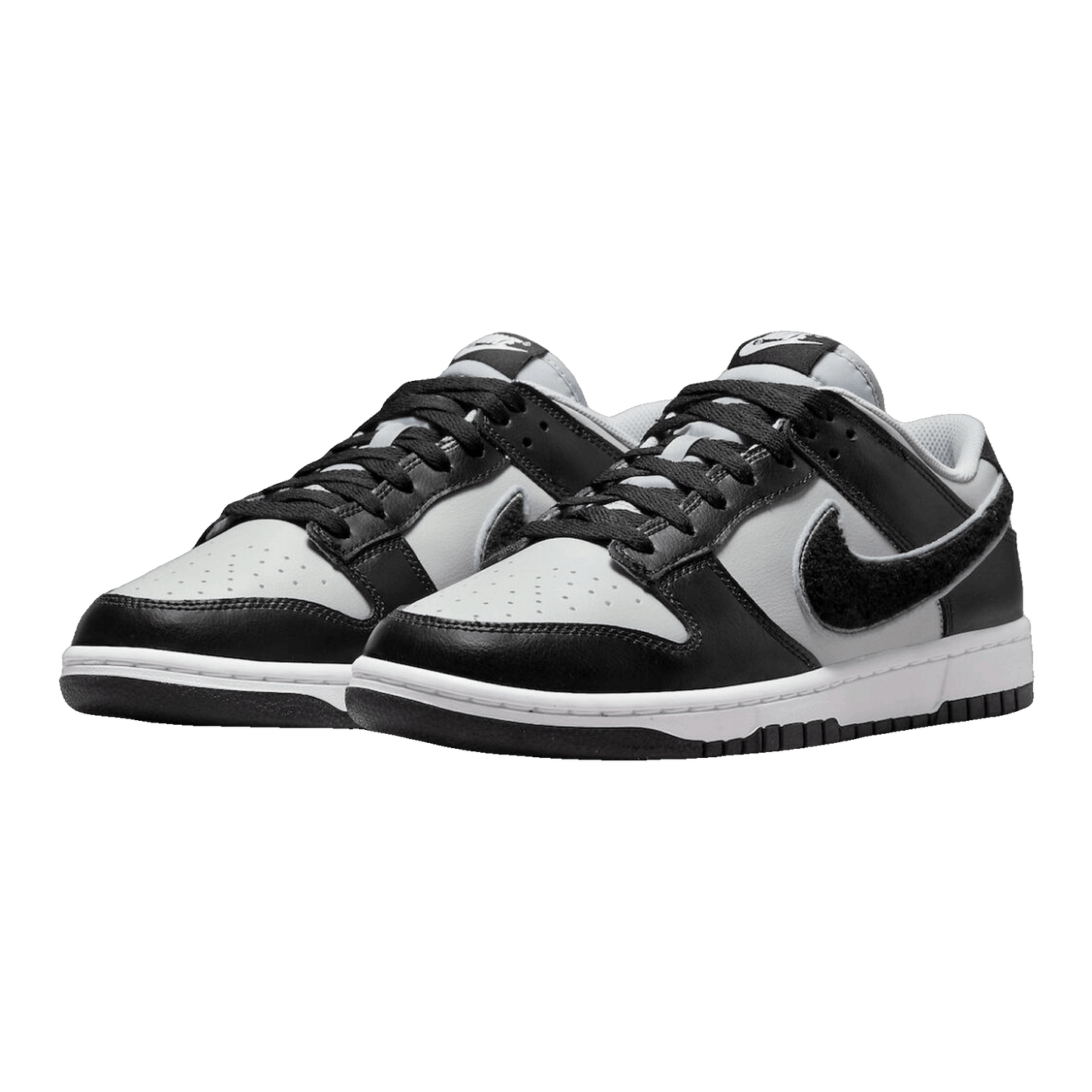 Nike Dunk Low Chenille Swoosh Black Grey DQ7683-001