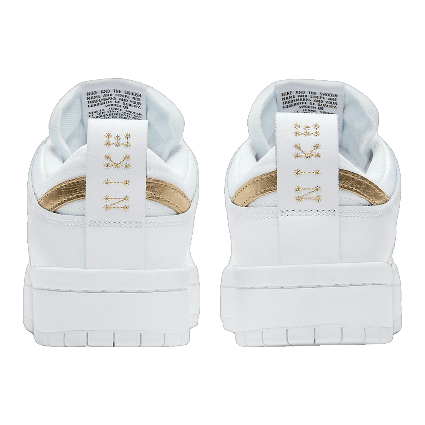 Nike Dunk Low Disrupt White Metallic Gold (W) DD9676-100