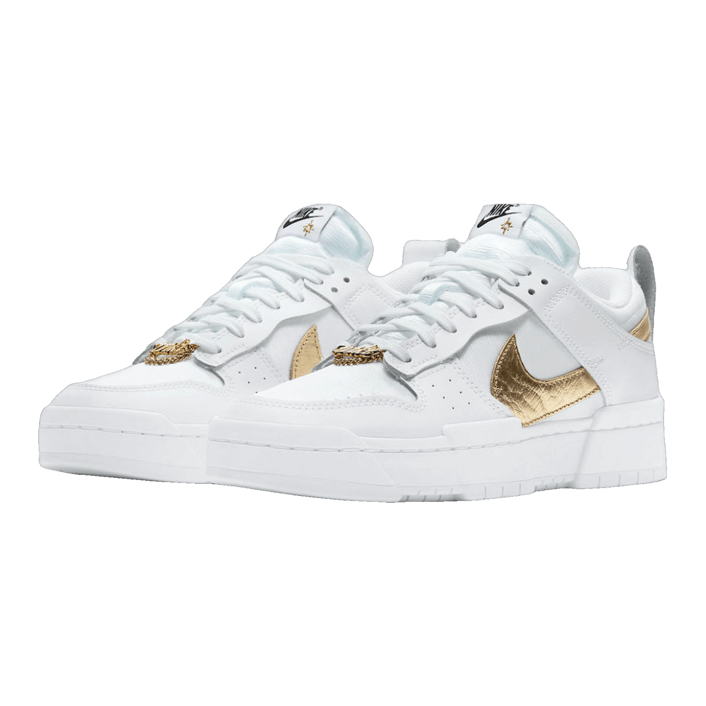Nike Dunk Low Disrupt White Metallic Gold (W) DD9676-100