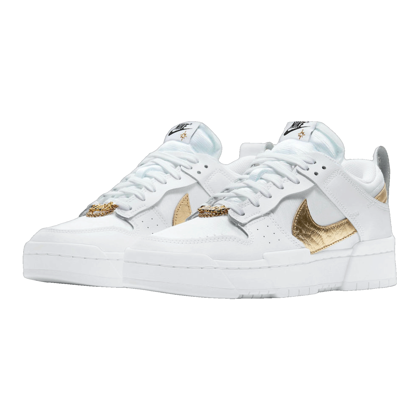 Nike Dunk Low Disrupt White Metallic Gold (W) DD9676-100