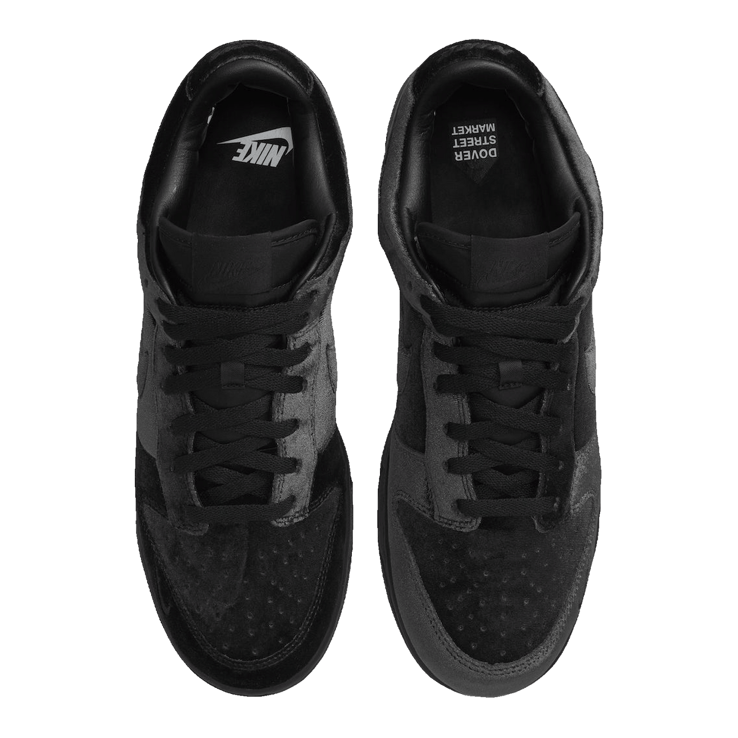 Nike Dunk Low Dover Street Market Triple Black Velvet DH2686-002