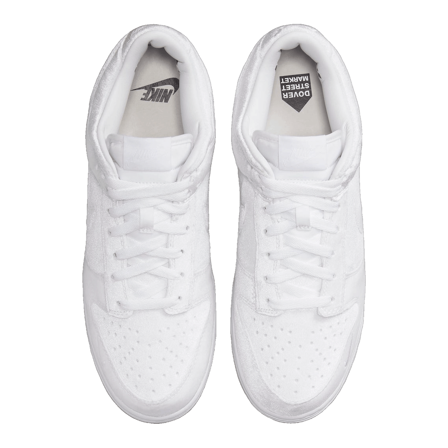Nike Dunk Low Dover Street Market Triple White Velvet DH2686-100