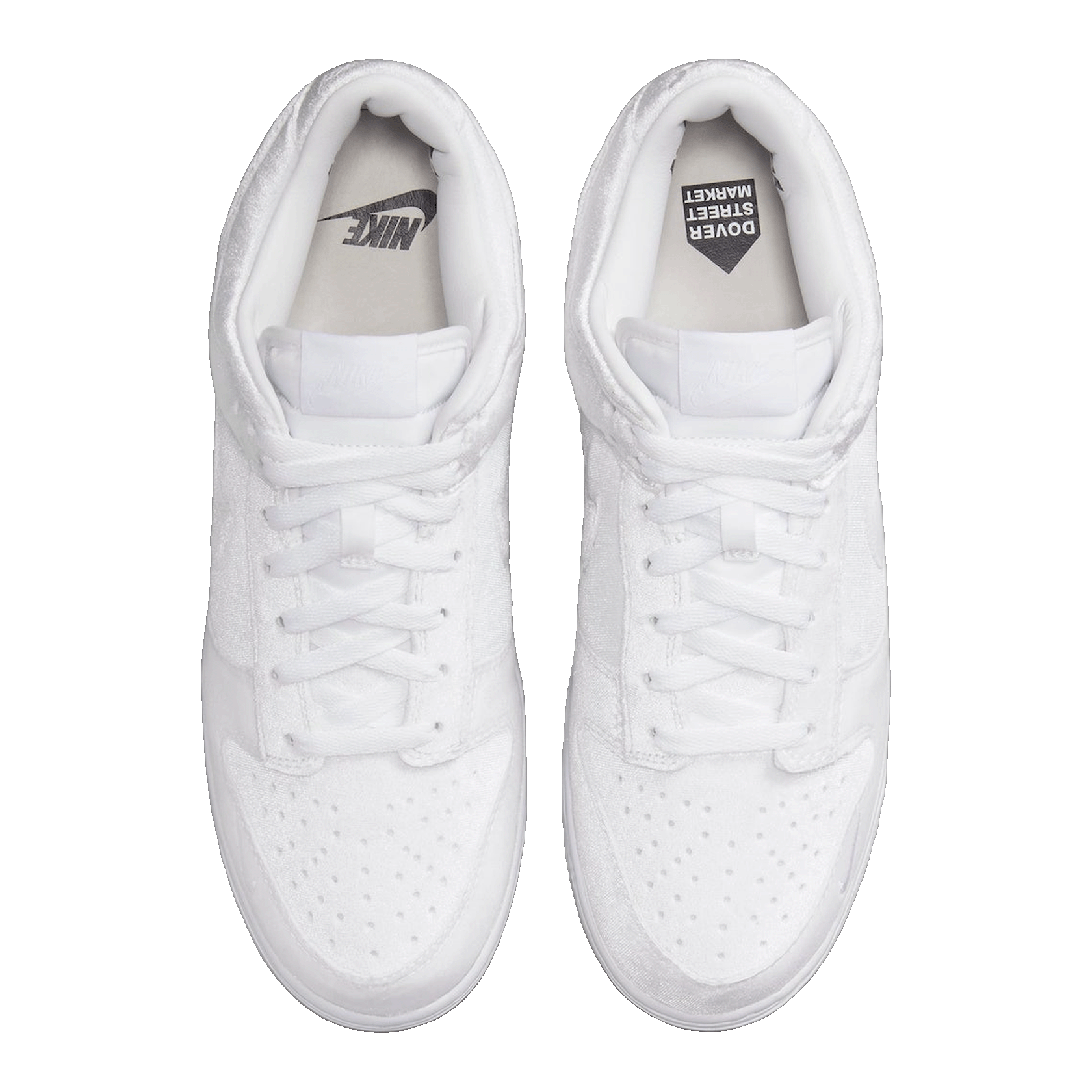 Nike Dunk Low Dover Street Market Triple White Velvet DH2686-100