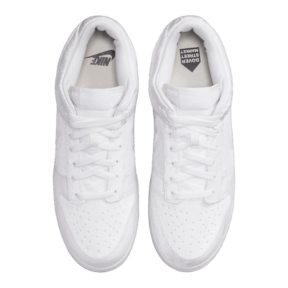 Nike Dunk Low Dover Street Market Triple White Velvet DH2686-100