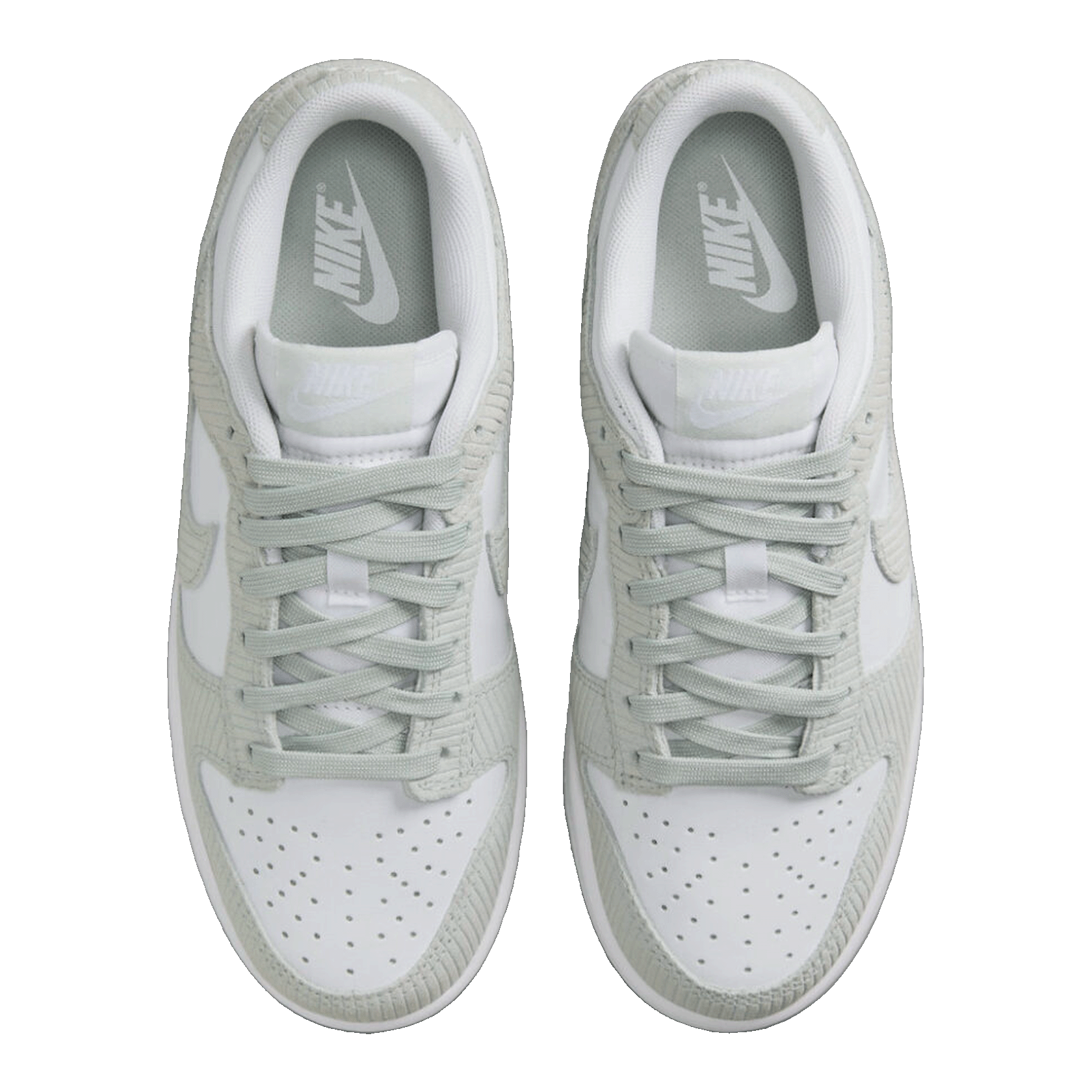 Nike Dunk Low Light Silver Corduroy (W) Oben FN7658-100