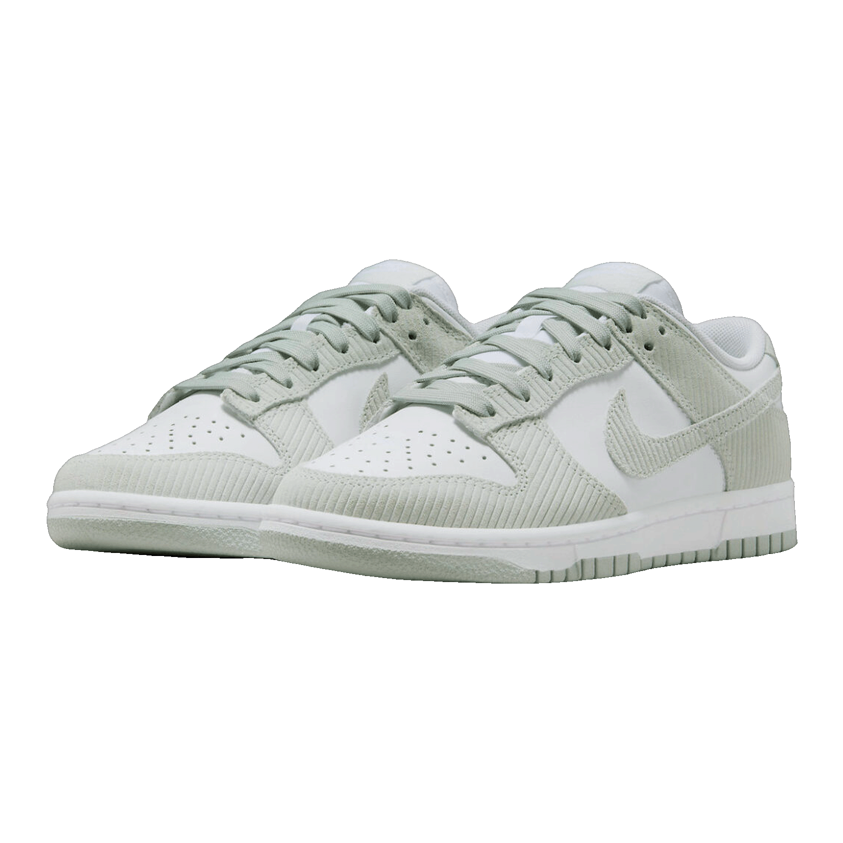 Nike Dunk Low Light Silver Corduroy (W) Side FN7658-100
